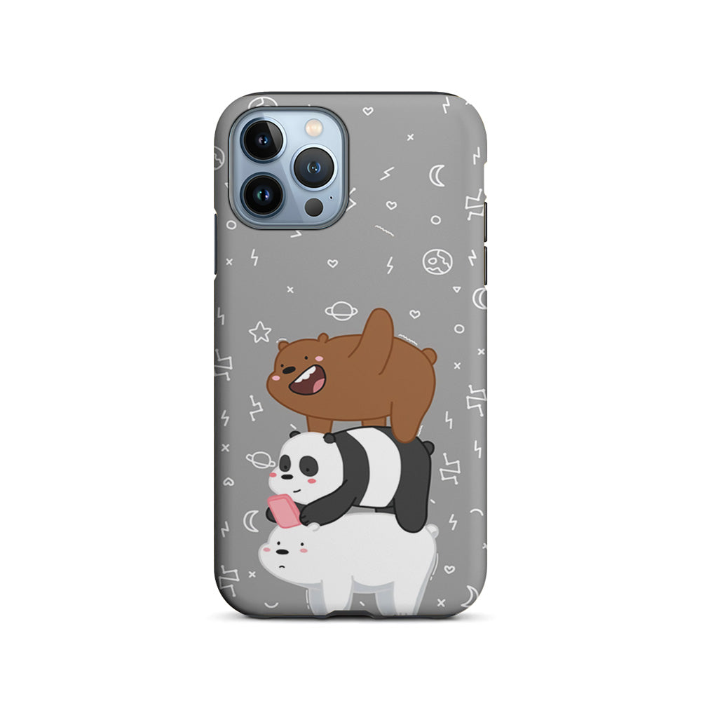 Bare Bears Night Walk iPhone 14 Pro Max Case