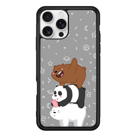 Bare Bears Night Walk iPhone 16 Pro Case