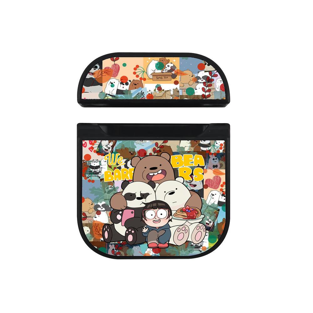Bare Bears Photo After Party Apple Airpods Case Black