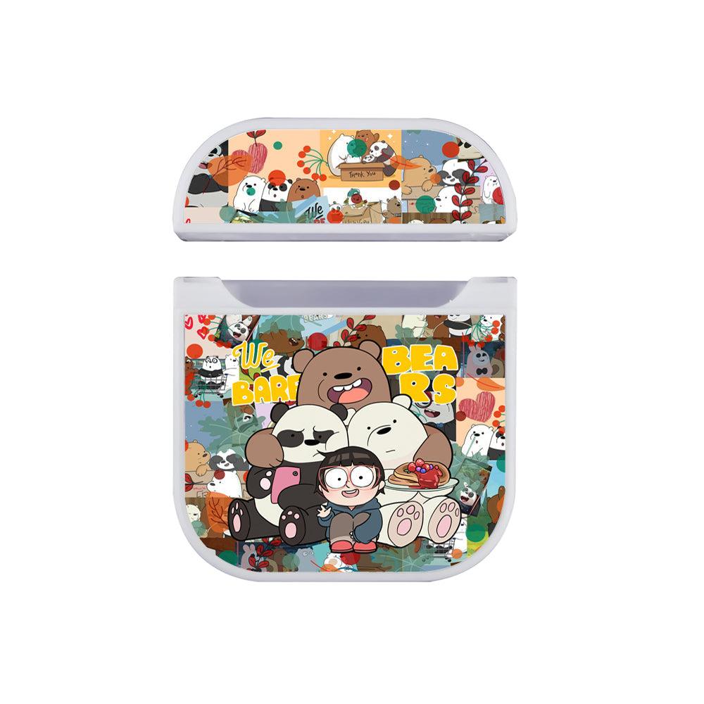 Bare Bears Photo After Party Apple Airpods Case White