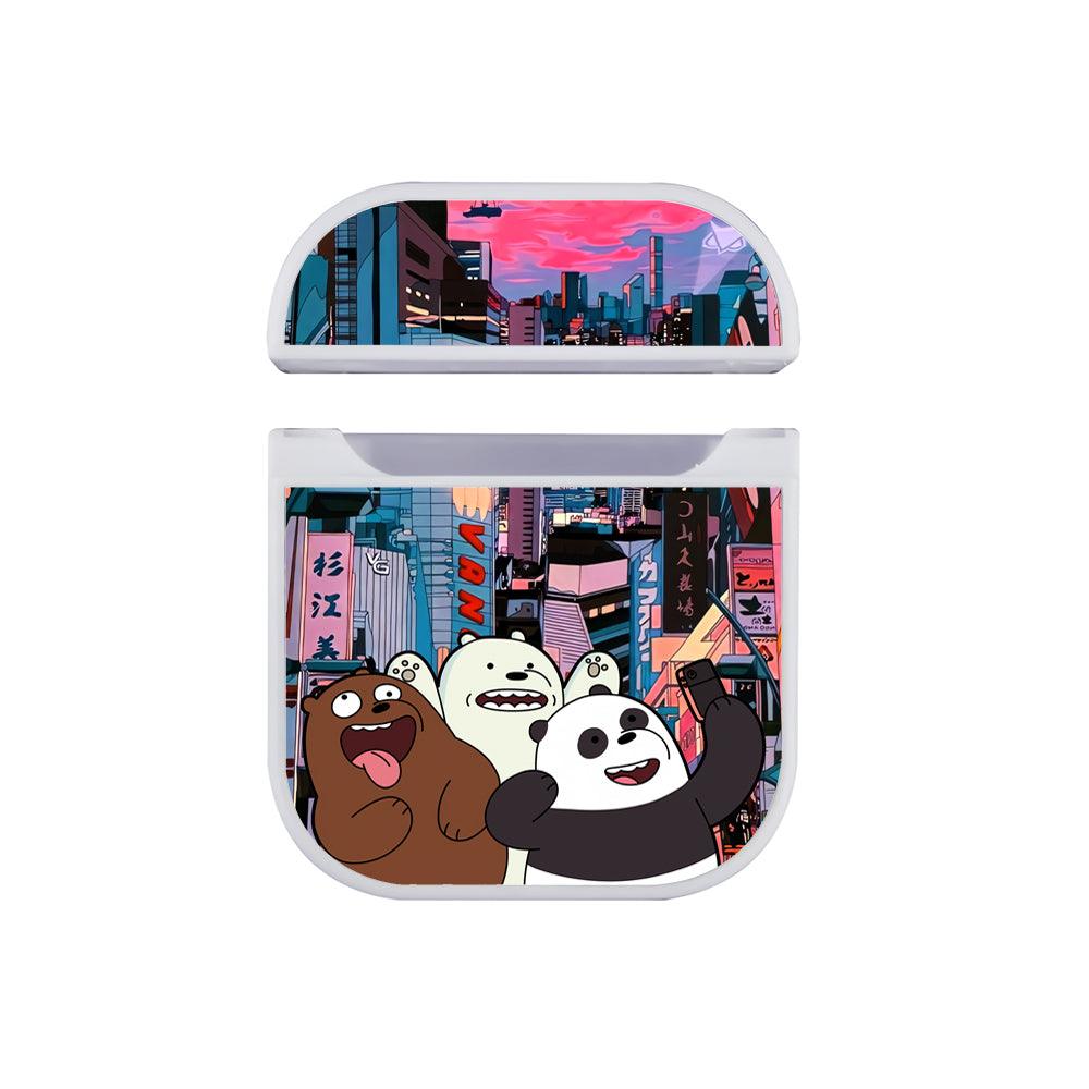 Bare Bears Vacation Abroad Apple Airpods Case White