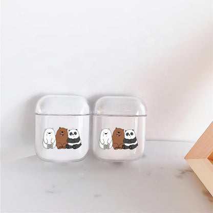 Bare Bear Friends and Family Apple Airpods Clear Case