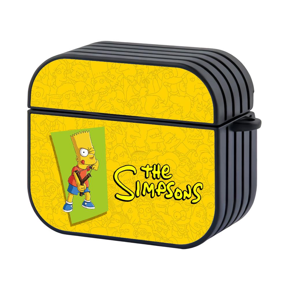 Bart Playing Slingshot Apple Airpods 4 Case Black