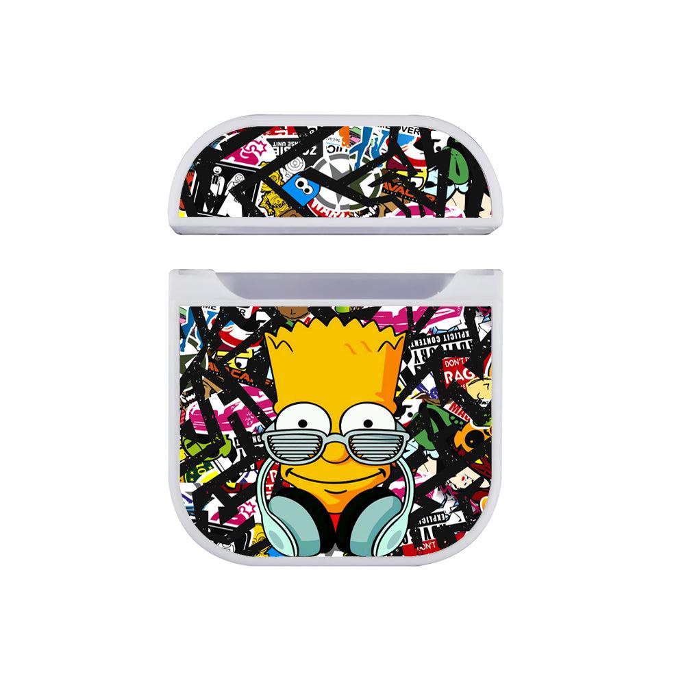 Bart Simpson DJ Composer Apple Airpods Case White