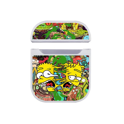 Bart Simpson The Duplication Apple Airpods Case White