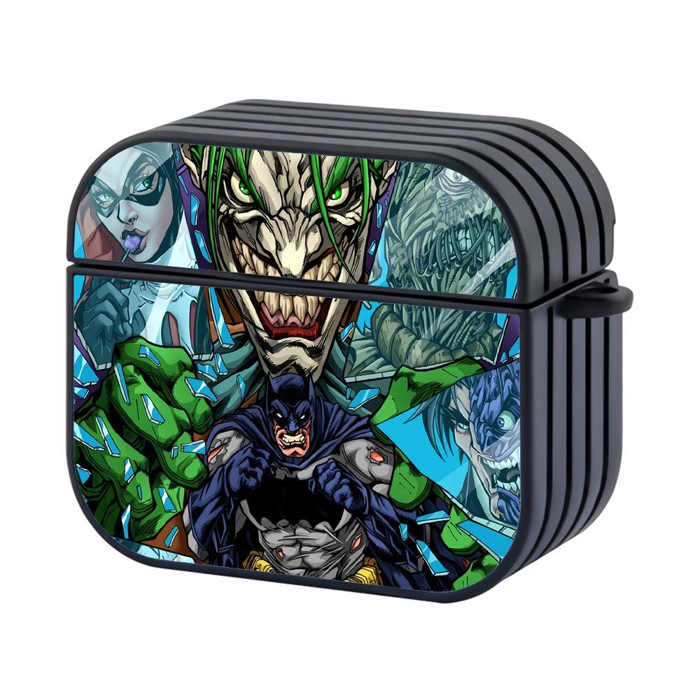 Batman Fight Against Many Enemies Apple Airpods 4 Case Black