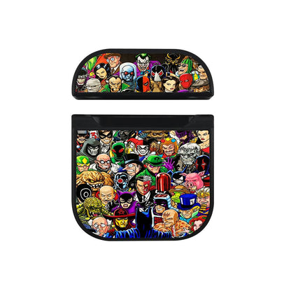Batman and His Enemies Comic Apple Airpods Case Black