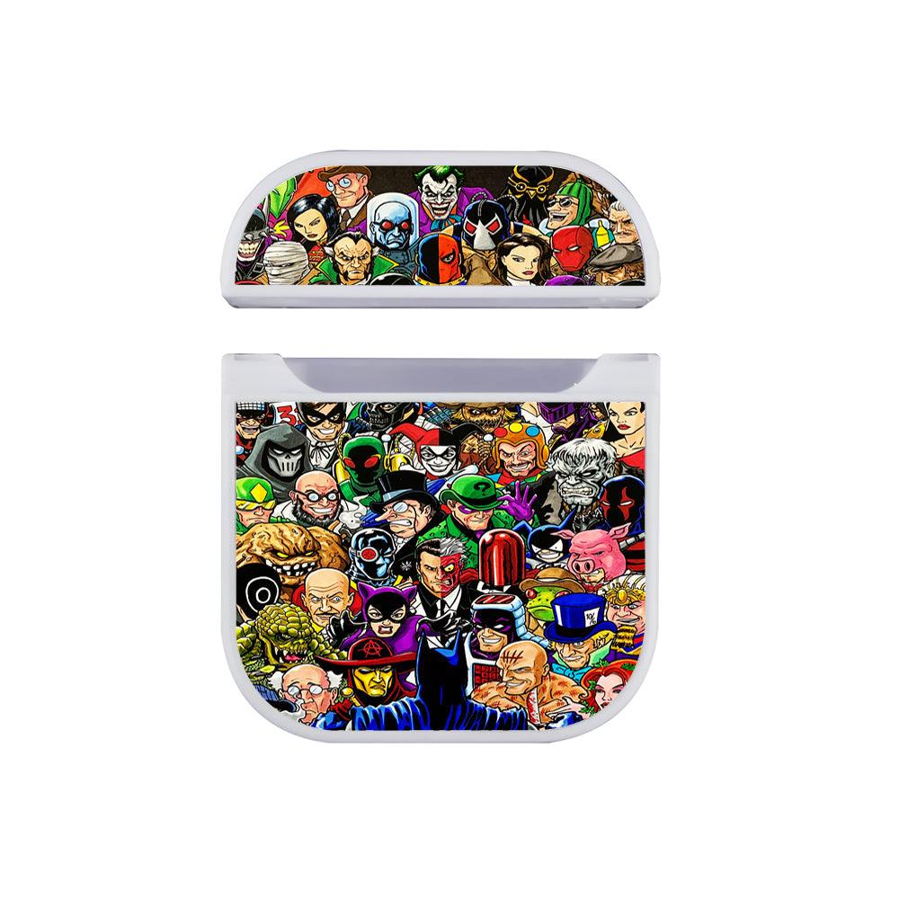 Batman and His Enemies Comic Apple Airpods Case White