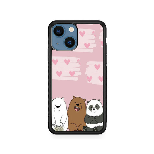 Bear Bare Pink Love iPhone 15 Plus Case