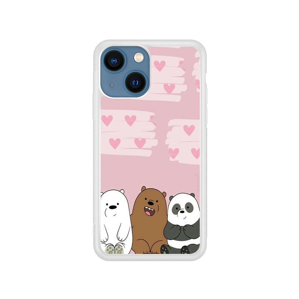 Bear Bare Pink Love iPhone 15 Plus Case