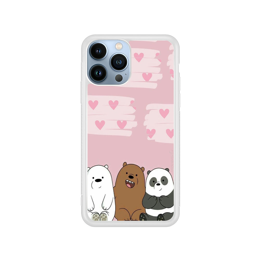 Bear Bare Pink Love iPhone 14 Pro Max Case