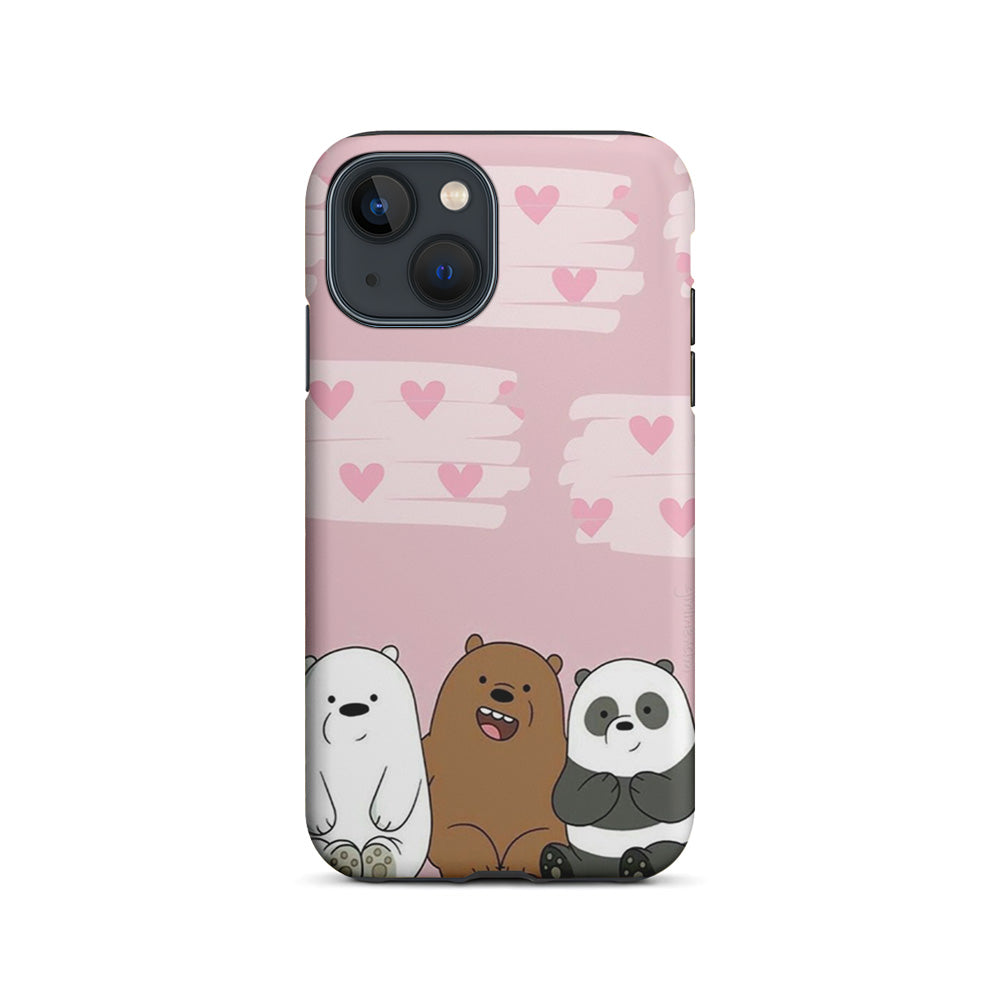 Bear Bare Pink Love iPhone 15 Plus Case