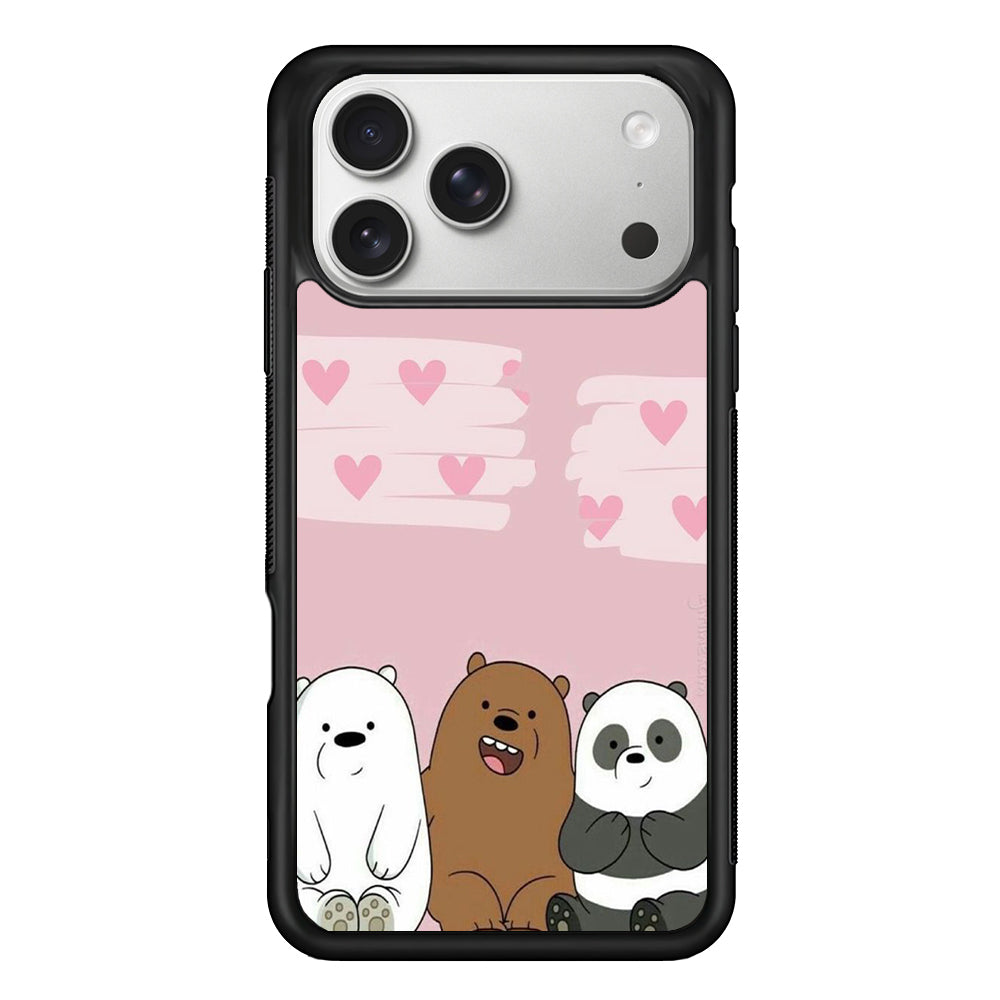 Bear Bare Pink Love iPhone 17 Pro Max Case