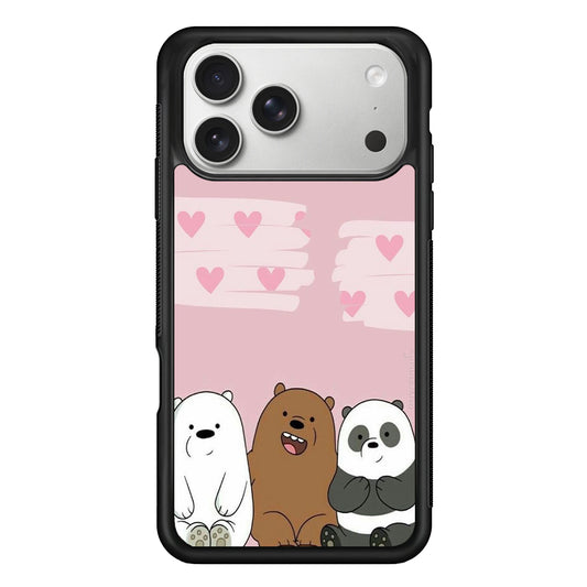 Bear Bare Pink Love iPhone 17 Pro Max Case