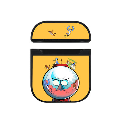 Benson Regular Show Angry Character Apple Airpods Case Black