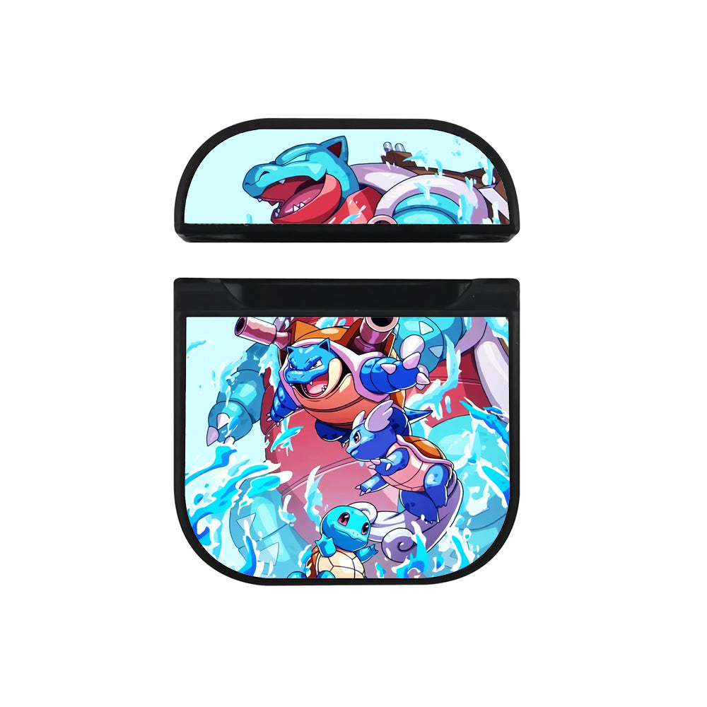 Blastoise Pokemon Evolution Apple Airpods Case Black