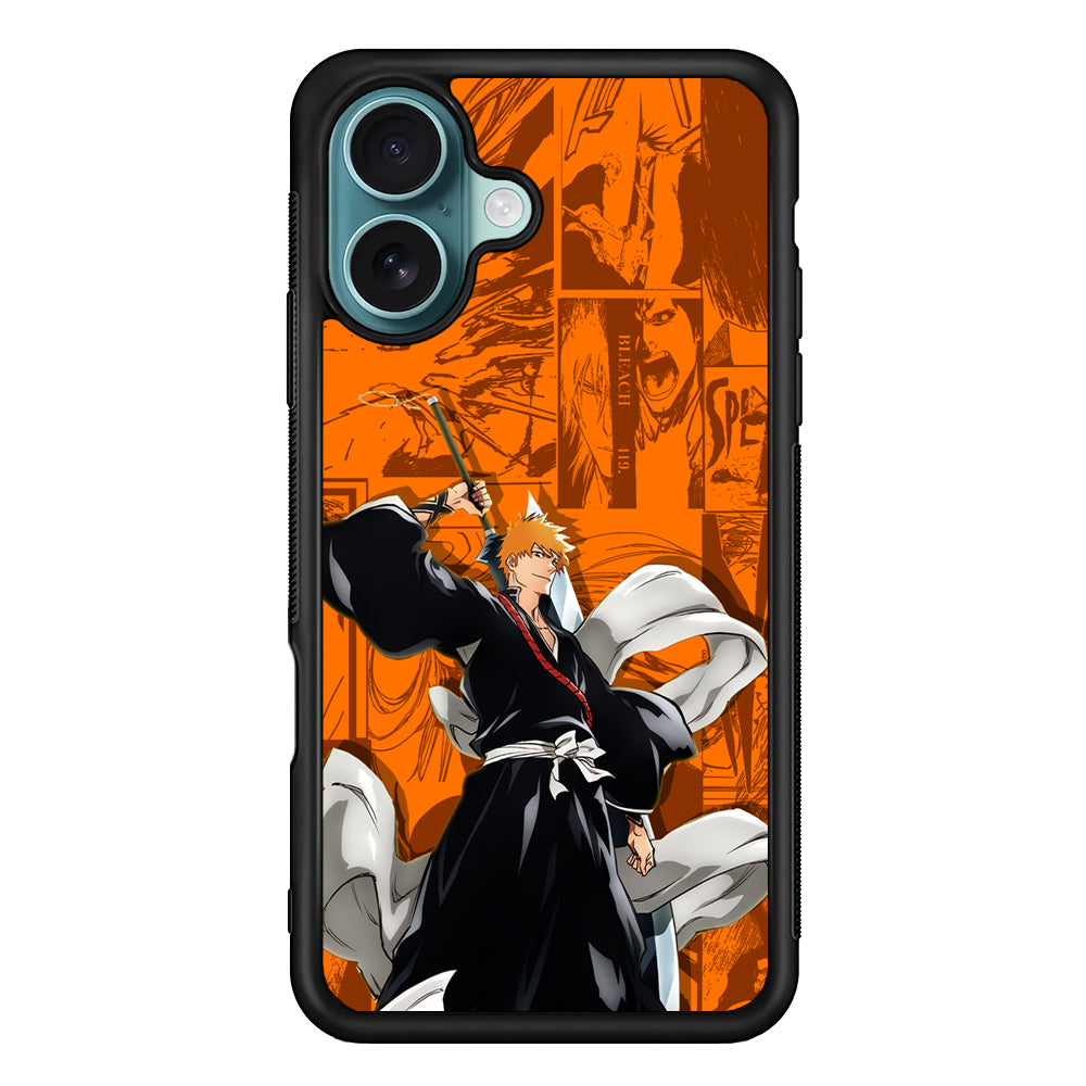 Bleach Ichigo Blow of Determination iPhone 16 Plus Case