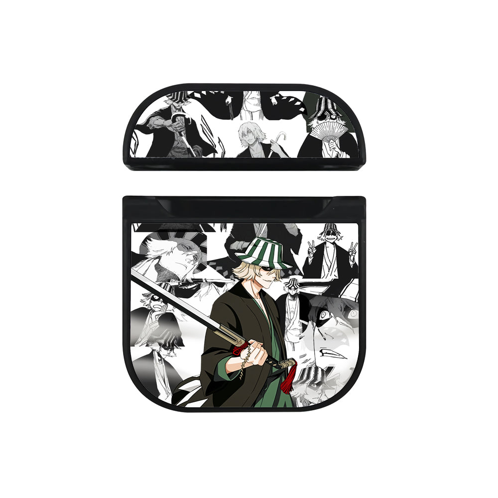 Bleach Kisuke Urahara Comic Apple Airpods Case Black