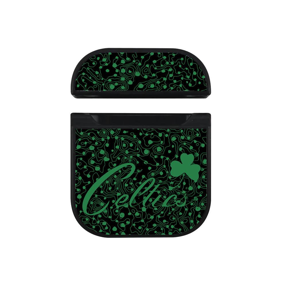 Boston Celtic Green Contour Apple Airpods Case Black