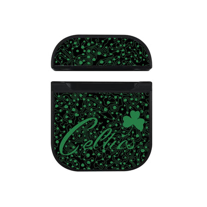 Boston Celtic Green Contour Apple Airpods Case Black