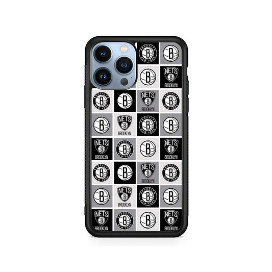 Brooklyn Nets Collage Of Logo iPhone 15 Pro Case