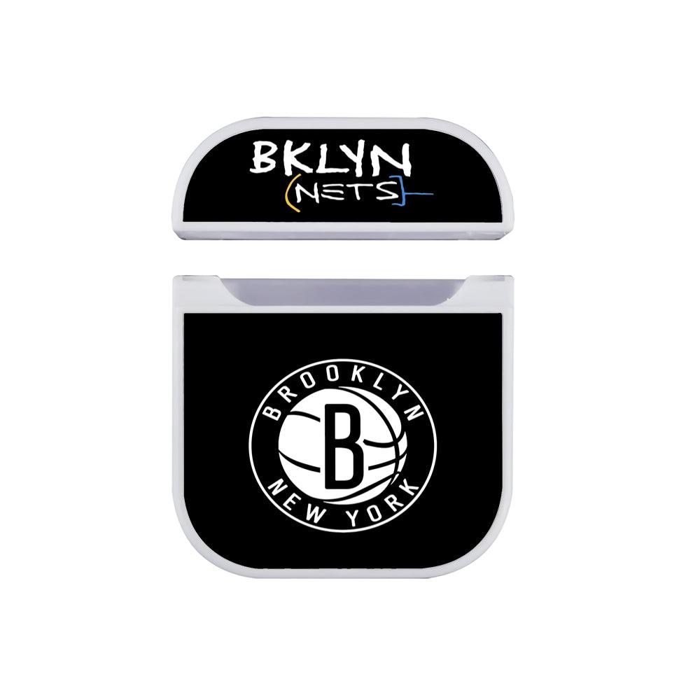 Brooklyn Nets The Black Light Apple Airpods Case White