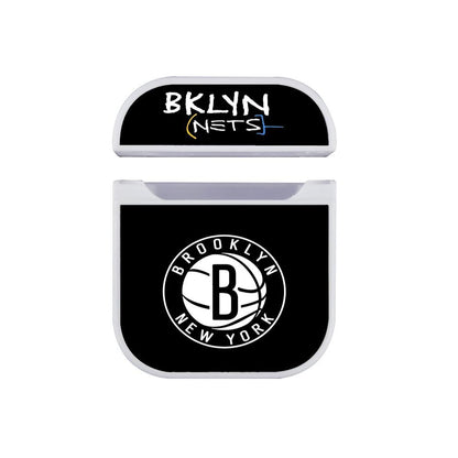 Brooklyn Nets The Black Light Apple Airpods Case White