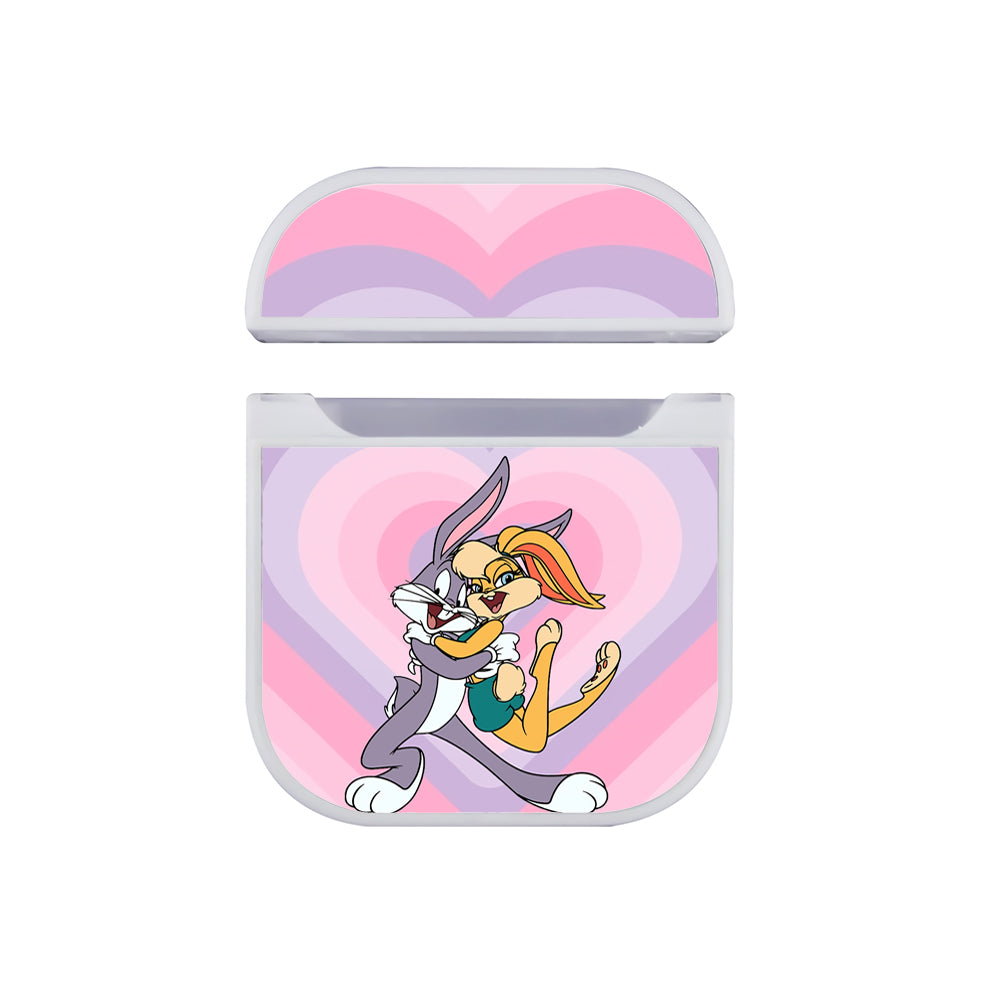 Bugs Bunny Lola Bunny Couple Apple Airpods Case White