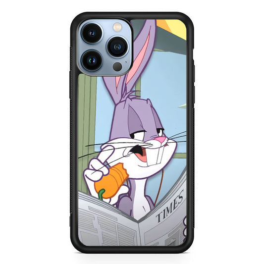 Bugs Bunny Reading The Newspaper iPhone 15 Pro Case - Carneyforia