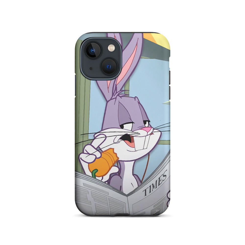 Bugs Bunny Reading The Newspaper iPhone 15 Plus Case