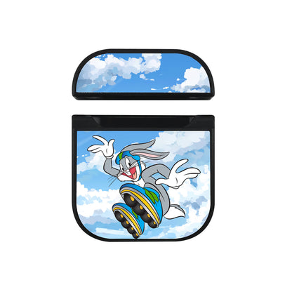 Bugs Bunny Roller Skating Apple Airpods Case Black