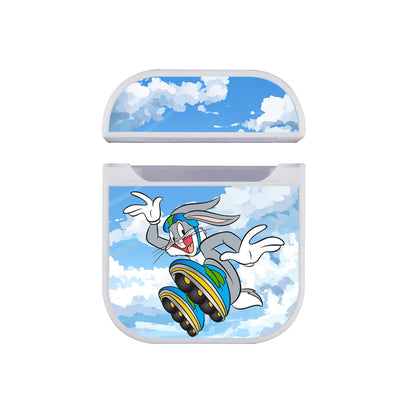 Bugs Bunny Roller Skating Apple Airpods Case White