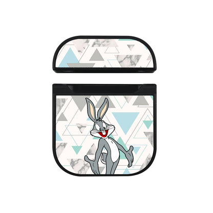 Bugs Bunny Triangle Aeshetic Apple Airpods Case Black