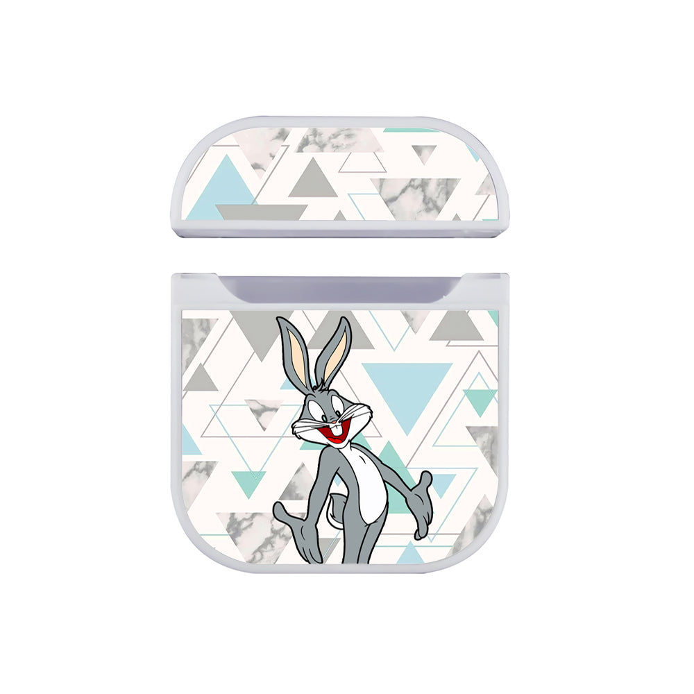 Bugs Bunny Triangle Aeshetic Apple Airpods Case White