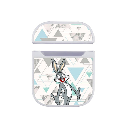 Bugs Bunny Triangle Aeshetic Apple Airpods Case White