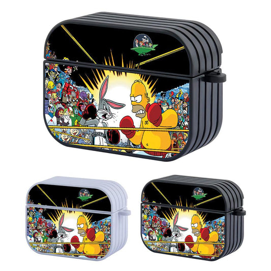 Bugs Bunny vs Homer Simpson Great Fight Apple Airpods Pro 2 Case