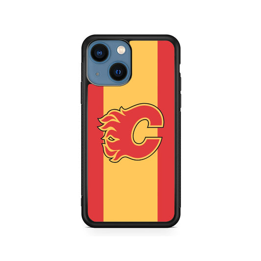 Calgary Flames Stripe Of Colour iPhone 15 Plus Case