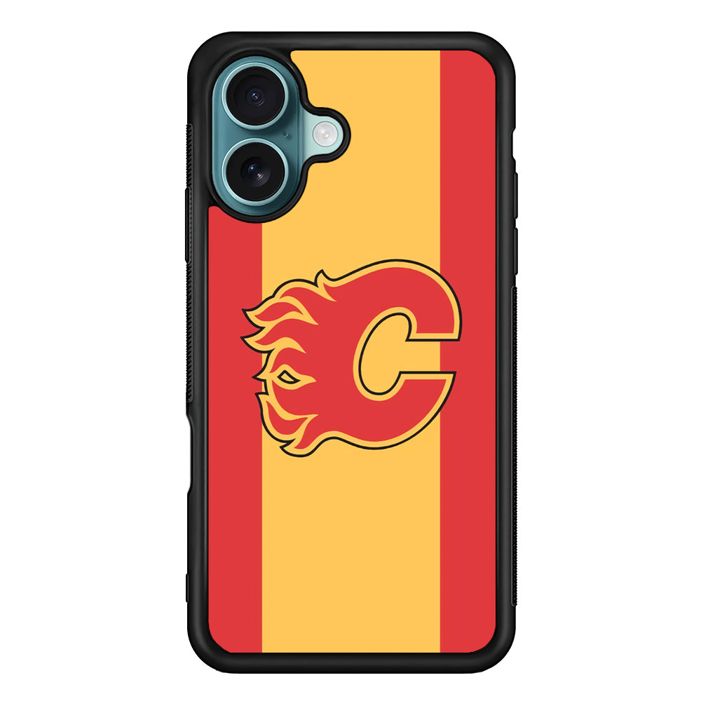 Calgary Flames Stripe Of Colour iPhone 17 Case