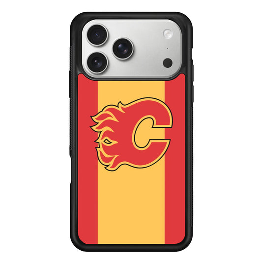 Calgary Flames Stripe Of Colour iPhone 17 Pro Max Case