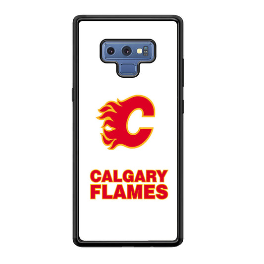 Calgary Flames White Samsung Galaxy Note 9 Case