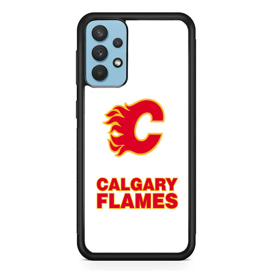 Calgary Flames White Samsung Galaxy A32 Case