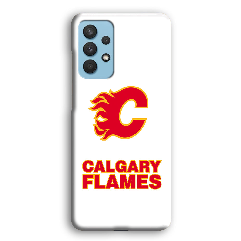 Calgary Flames White Samsung Galaxy A32 Case