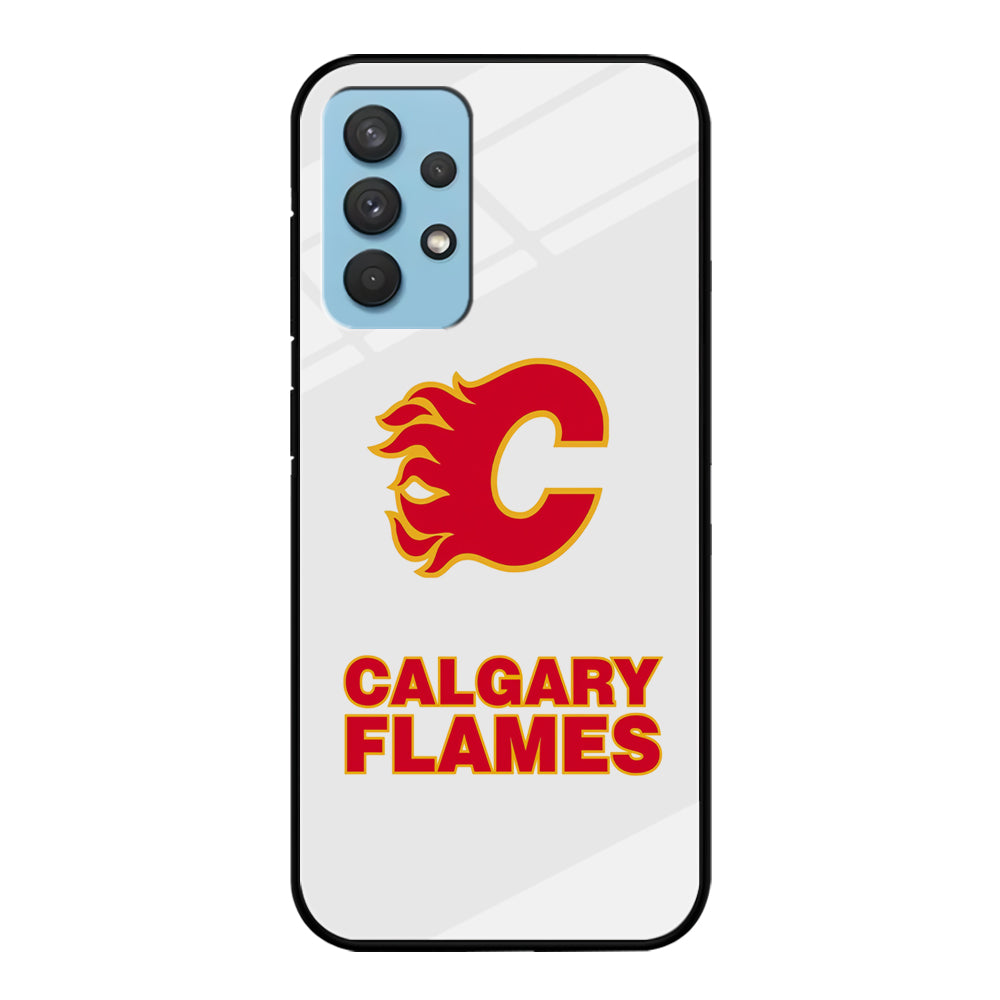 Calgary Flames White Samsung Galaxy A32 Case