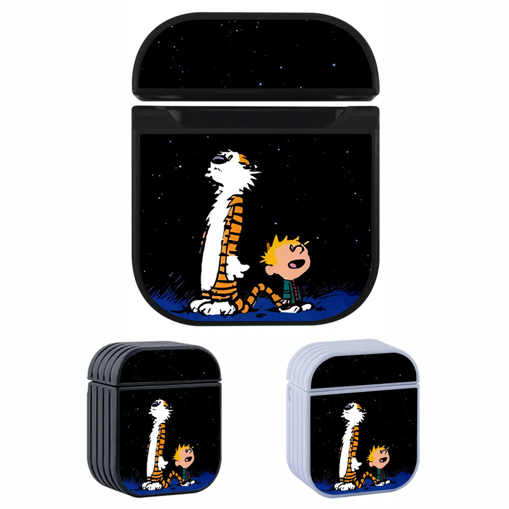 Calvin and Hobbes Looks at The Stars Apple Airpods Case