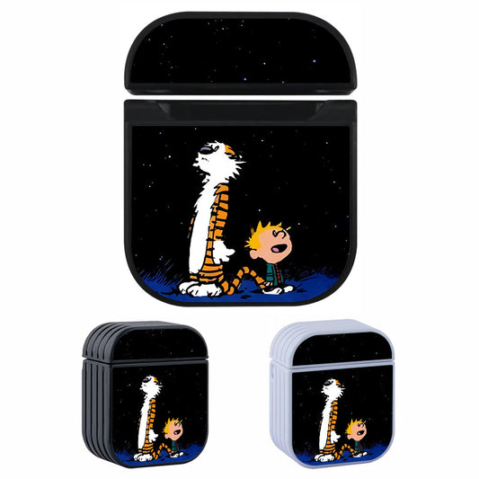 Calvin and Hobbes Looks at The Stars Apple Airpods Case