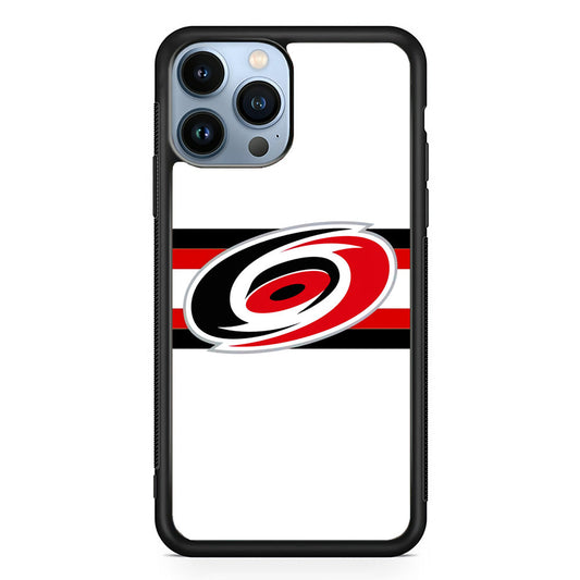 Carolina Hurricanes White And Stripe iPhone 15 Pro Case - Carneyforia