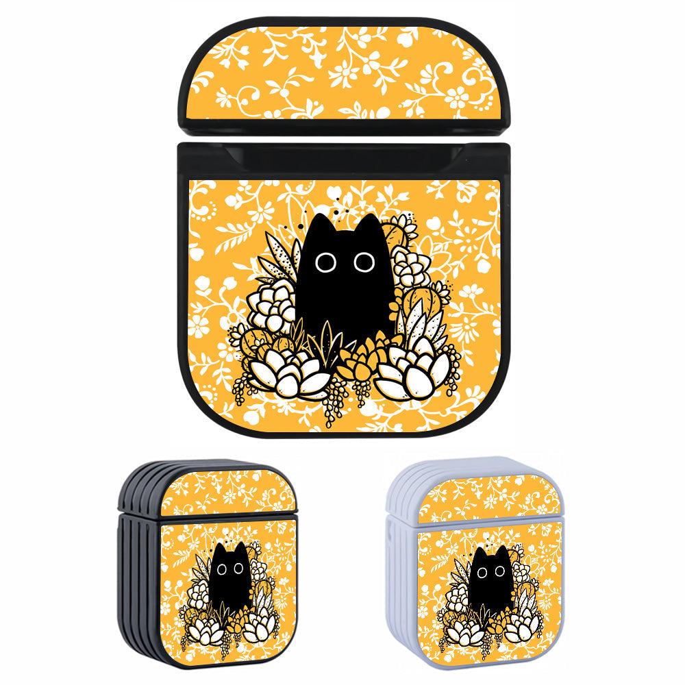 Cat On a Throne of Flowers Apple Airpods Case