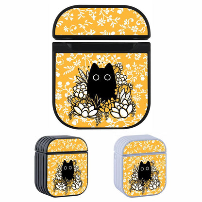 Cat On a Throne of Flowers Apple Airpods Case