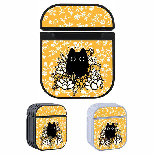 Cat On a Throne of Flowers Apple Airpods Case