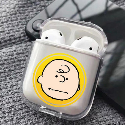 Charlie Brown on Frame Apple Airpods Clear Case